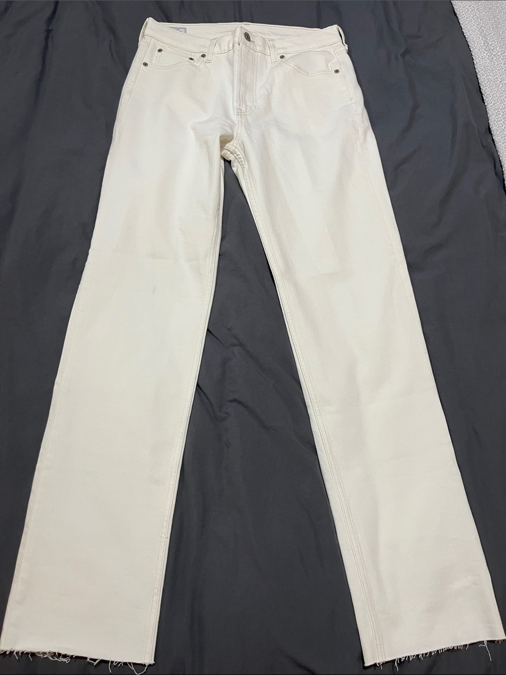 GAP Off-White High-Rise Straight Jeans